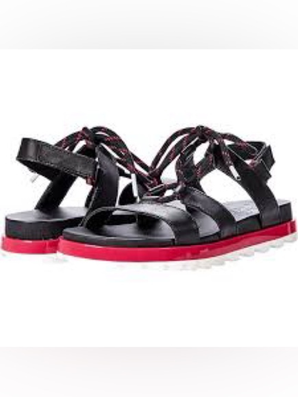 New Sorel Roaming Lace Black Punch Pink Sports Sandals